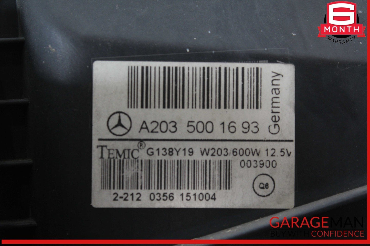 05-09 Mercedes W203 C230 C350 CLK350 Engine Radiator Cooling Fan Motor OEM