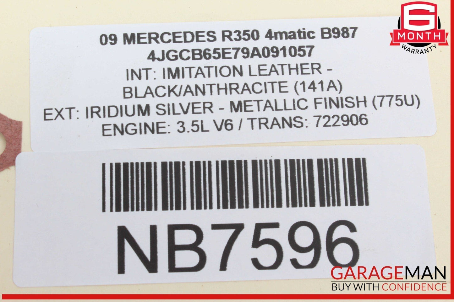 06-10 Mercedes W251 R350 4MATIC Front Left Side Door Rear View Mirror Silver OEM