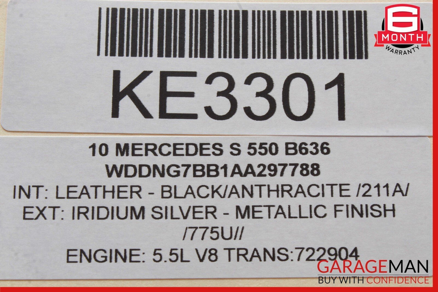 07-13 Mercedes W221 S550 S500 Rear Center Console A/C Air Vent Grille Trim Assy