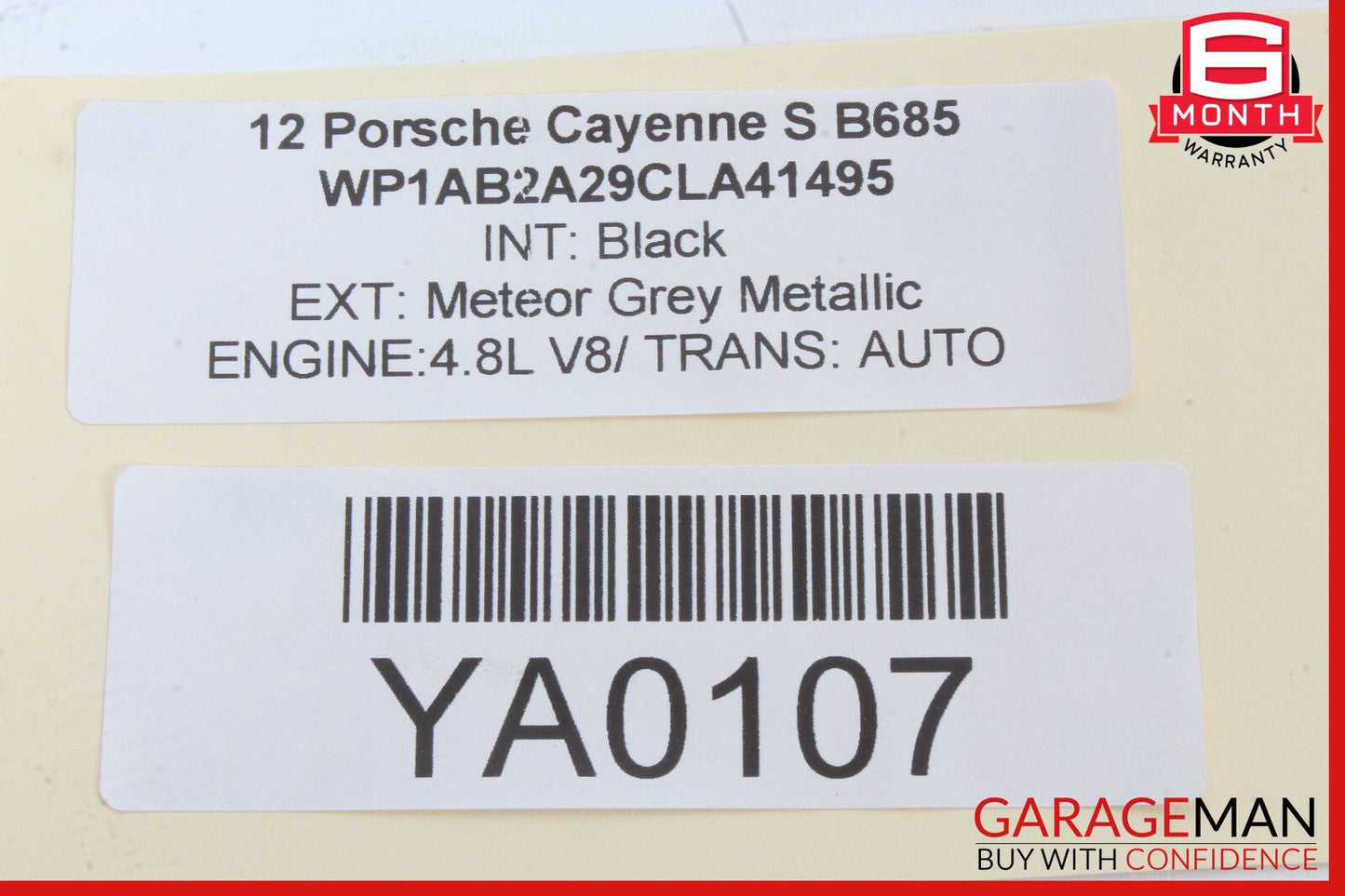 11-14 Porsche Cayenne 958 S Steering Wheel w/ Paddle Shifters Gray OEM