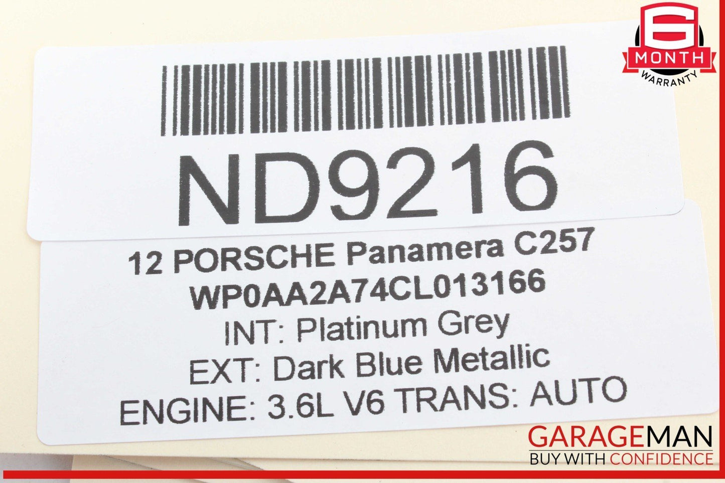10-16 Porsche Panamera 970 Rear Left Driver Side Lower Control Arm 97033114101