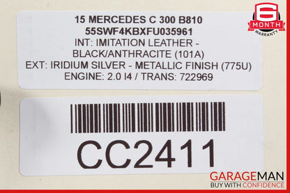 15-20 Mercedes W205 C300 C350e C400 Sedan Rear Left Side Exterior Door Shell OEM