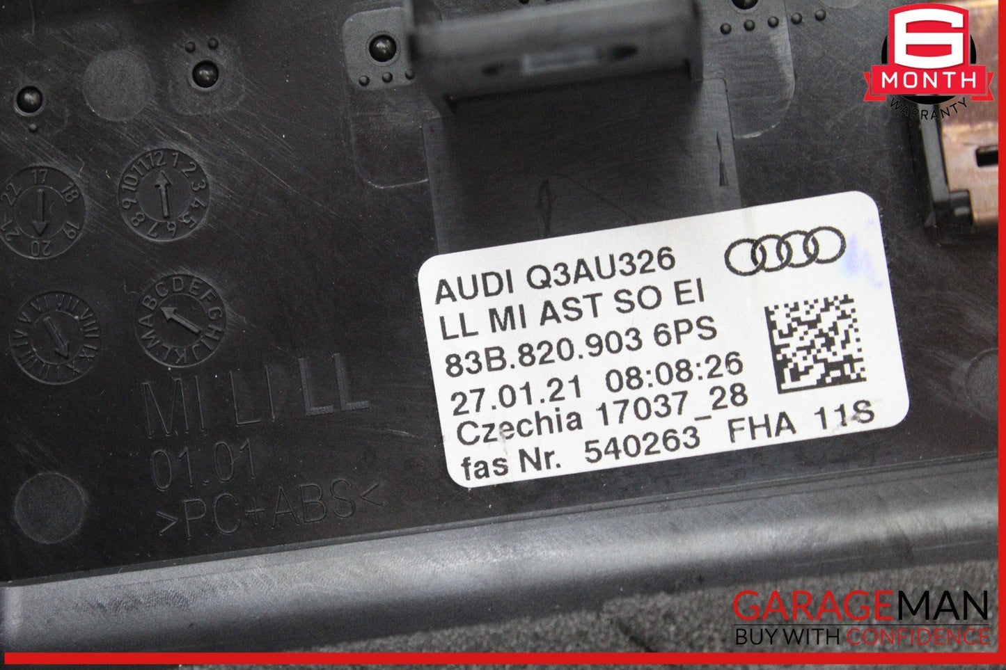 19-24 Audi Q3 Front Center Dashboard AC A/C Air Vent Grille 83B820903 OEM