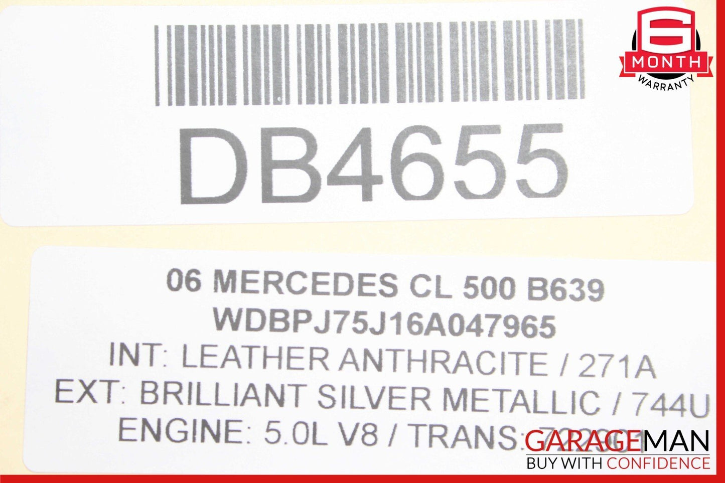 00-06 Mercedes W215 CL500 CL55 AMG Front Bumper Reinforcement Impact Crash Rebar