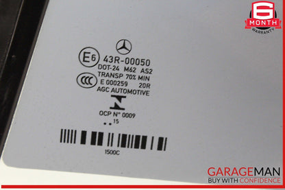 11-17 Mercedes W207 E400 E350 Rear Left Driver Side Quarter Door Window Glass