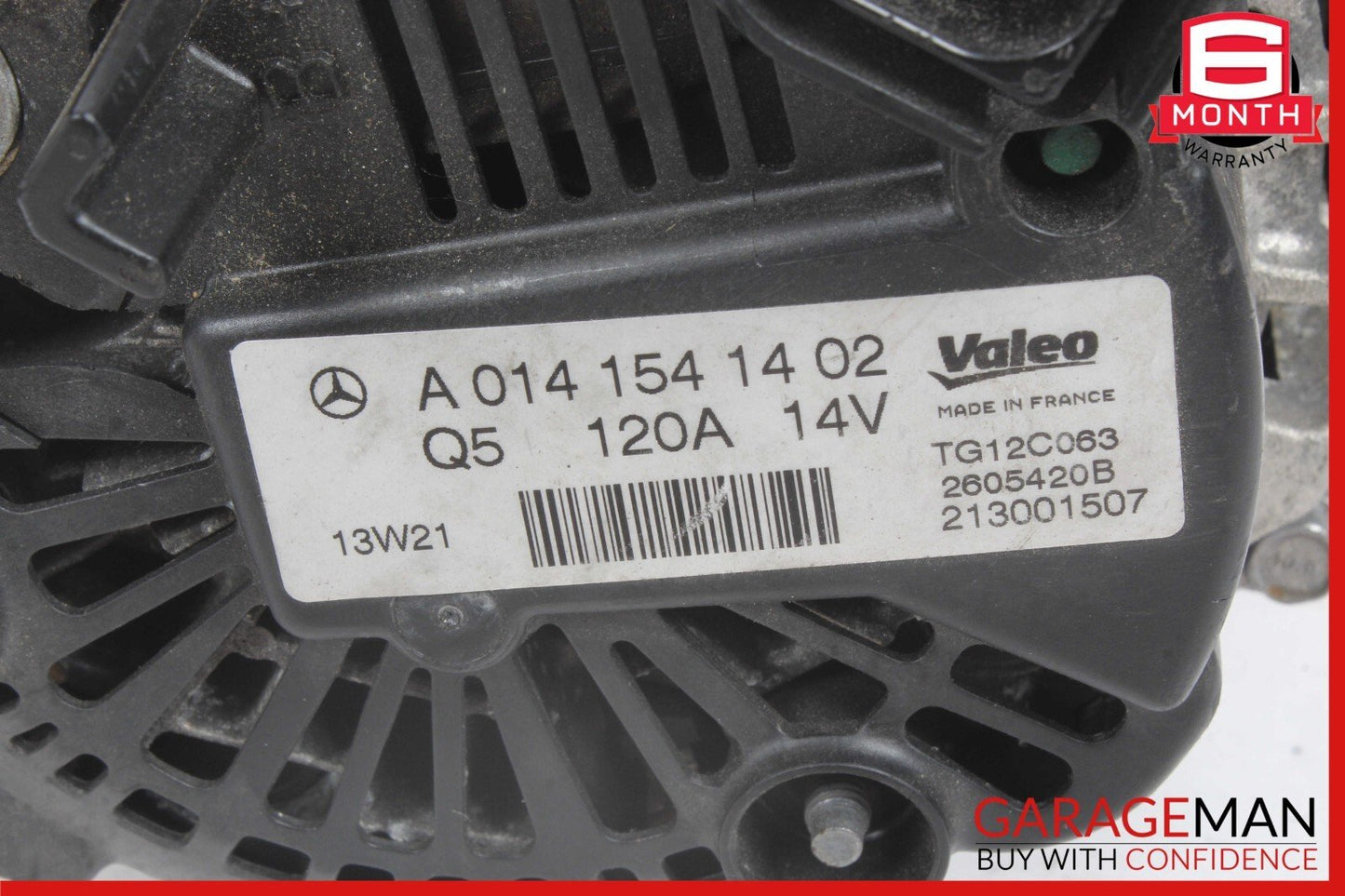 12-15 Mercedes R172 SLK250 C250 Generator Alternator 120 AMP 14V 0141541402 OEM
