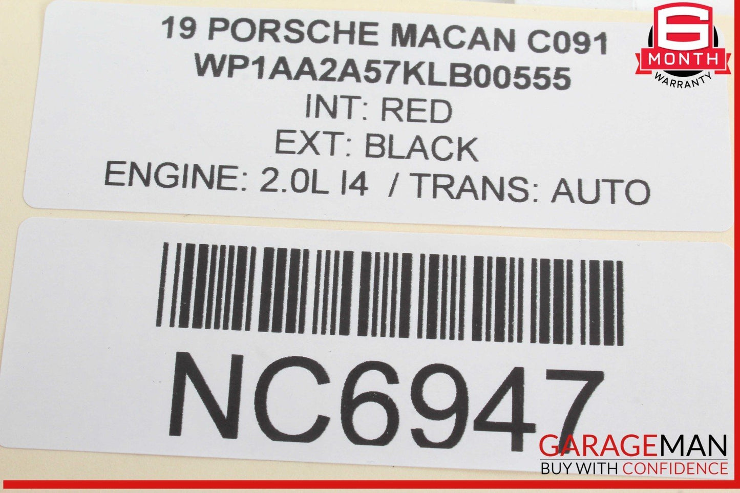 15-24 Porsche Macan Front Upper Interior Reading Dome Light Lamp 7PP919317 OEM