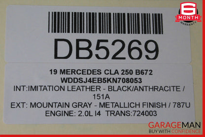 14-19 Mercedes W117 CLA250 Front Left Interior Door Panel Cover Trim Assy Black