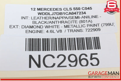 12-18 Mercedes W218 CLS550 Front Right Side Interior Door Handle w/ Seat Switch