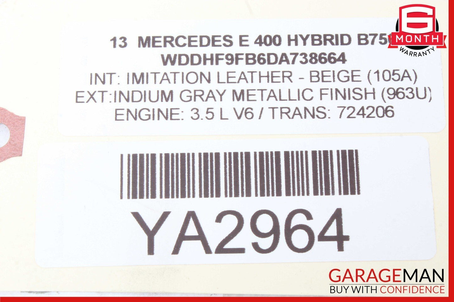 13-15 Mercedes W212 E400 Hybrid Electric AC A/C Air Compressor 0042301911