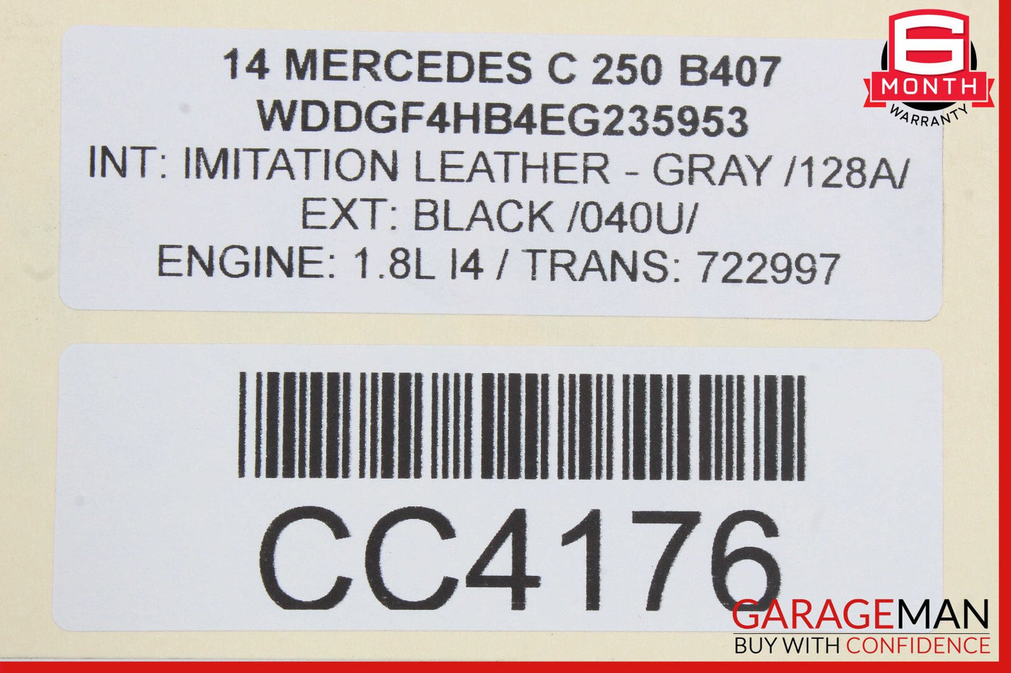08-14 Mercedes W204 C180 C250 RWD Power Steering Rack and Pinion Assembly OEM