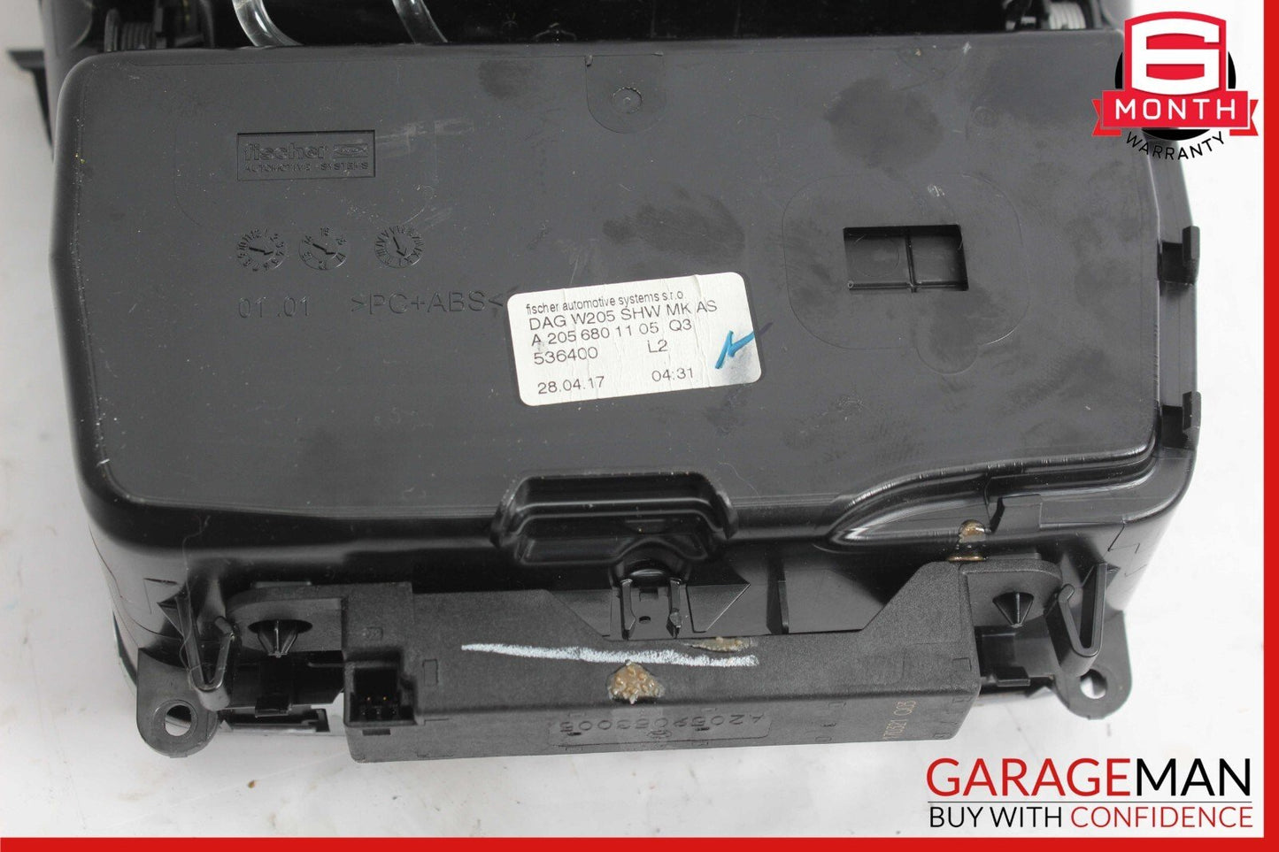 15-19 Mercedes W205 C350e C400 Center Console Cup Holder Compartment OEM
