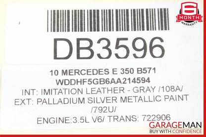 10-13 Mercedes E350 RWD Rear Differential Diff Axle Carrier 3.07 2123507804 OEM