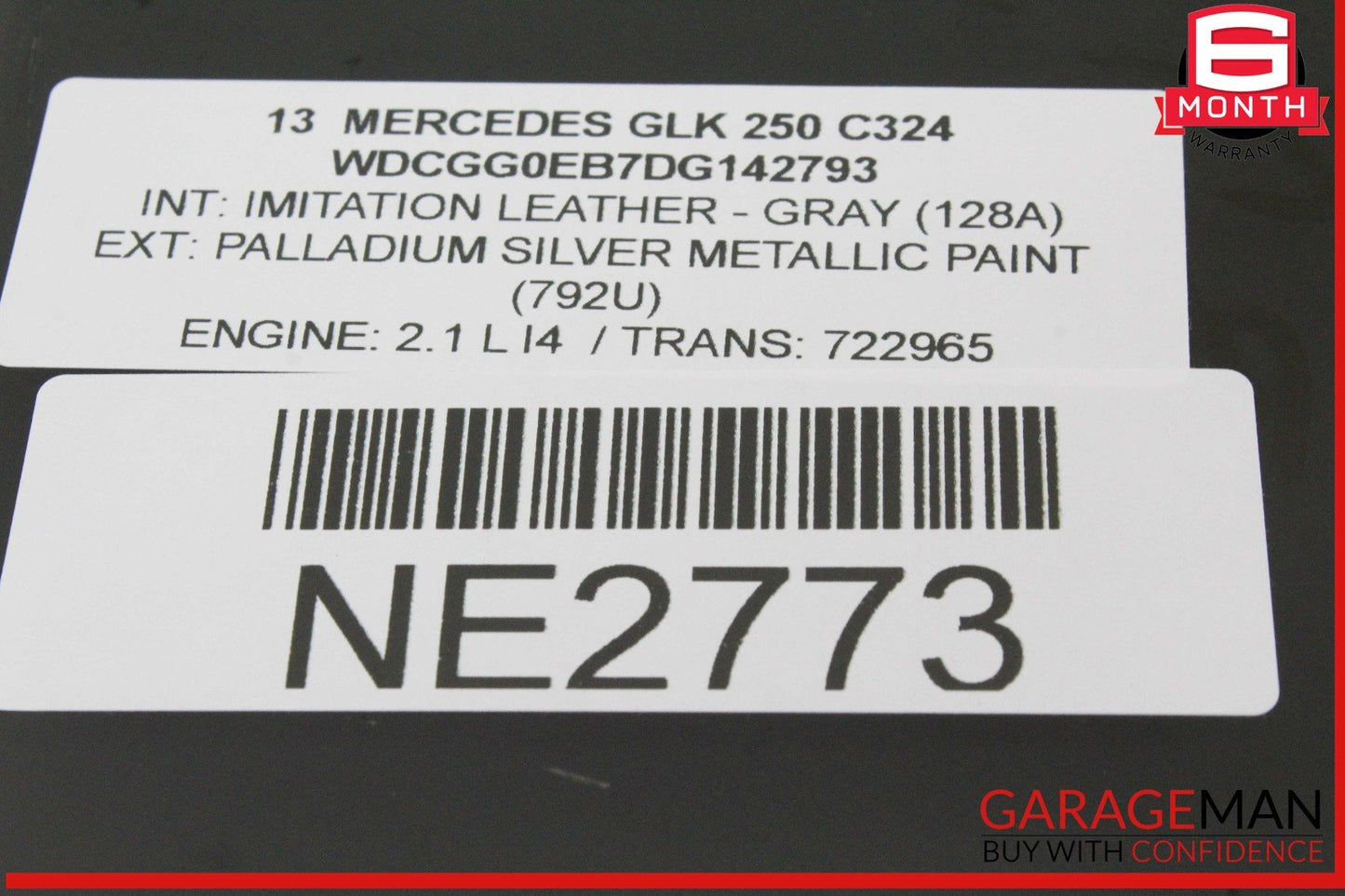 10-15 Mercedes X204 GLK350 Rear Right Passenger Side Door Window Auto Glass
