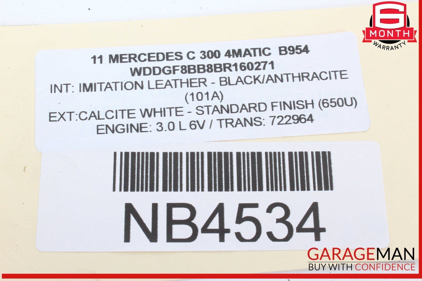 08-14 Mercedes W204 C300 4MATIC C250 Radiator Center Grill Cover Mesh Panel OEM