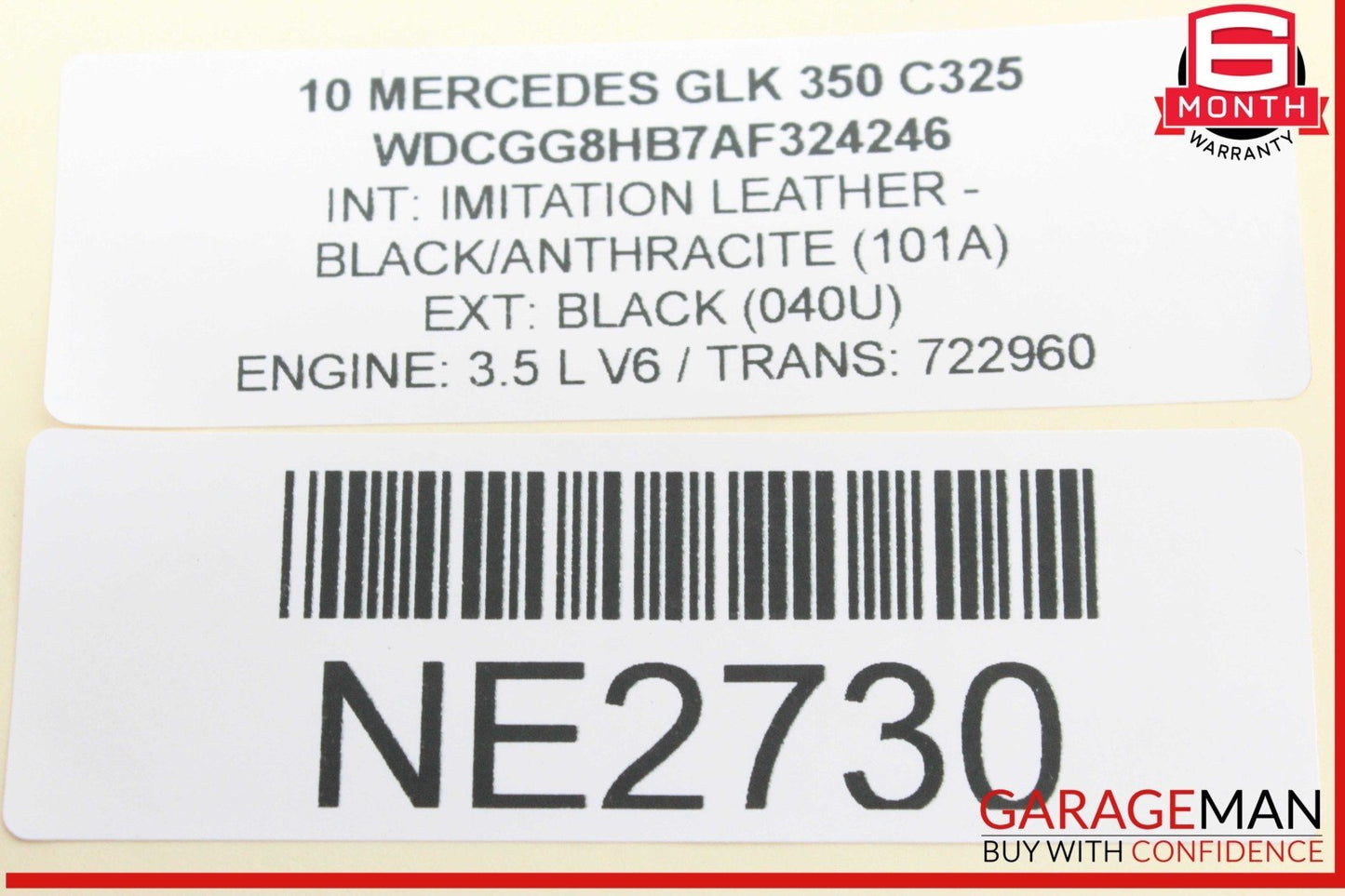 10-15 Mercedes X204 GLK350 GLK250 Rear Right Side Exterior Door Handle Black OEM