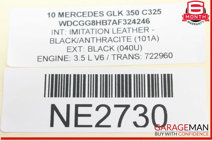 10-15 Mercedes X204 GLK350 GLK250 Rear Right Side Exterior Door Handle Black OEM