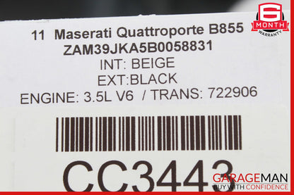 09-13 Maserati Quattroporte S GT S M139 Sport Rear Bumper Cover Black OEM