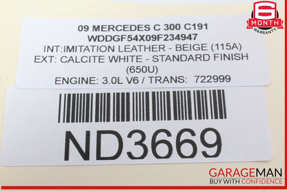 08-11 Mercedes W204 C300 C350 Navigation LCD Display Screen Monitor w/Cover OEM