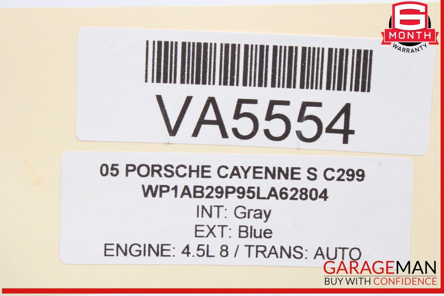 03-06 Porsche Cayenne S 955 Right Side Engine Exhaust Camshaft 94810518101 OEM