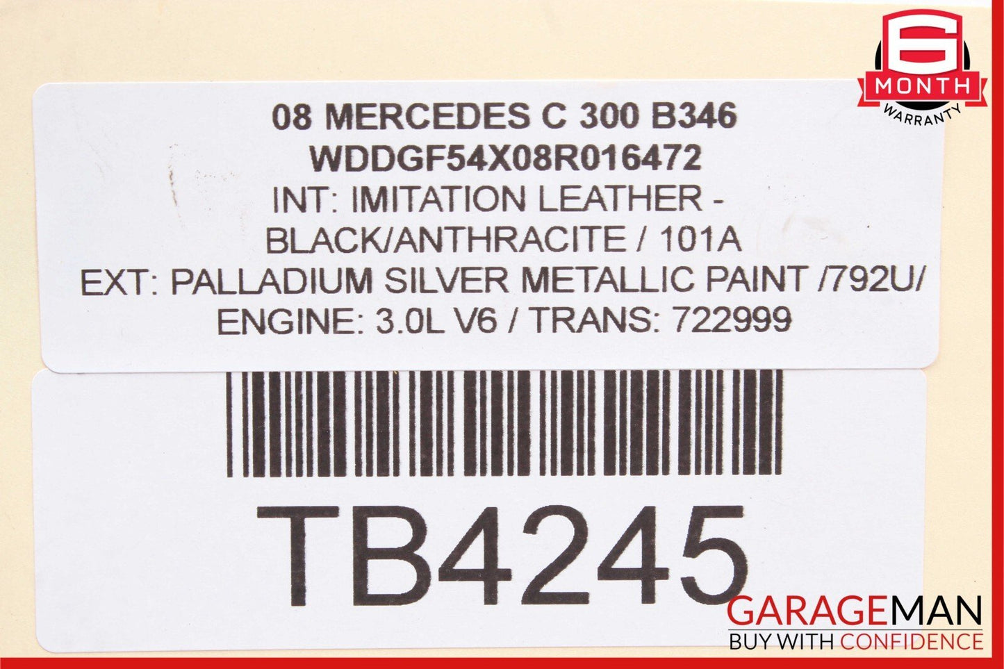 08-14 Mercedes W204 C300 E350 Master Cylinder Power Brake Booster 2044301130 OEM