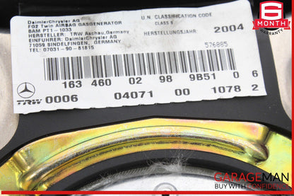 01-05 Mercedes W163 ML350 ML320 Steering Wheel Airbag Air Bag 1634600298 OEM