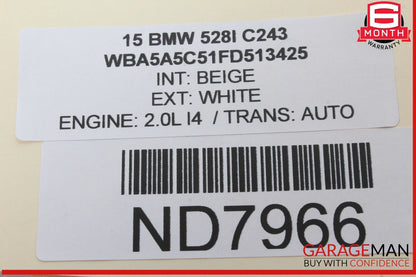 11-16 BMW 528i 535i 550i F10 Right Passenger Side Exterior Door Handle OEM