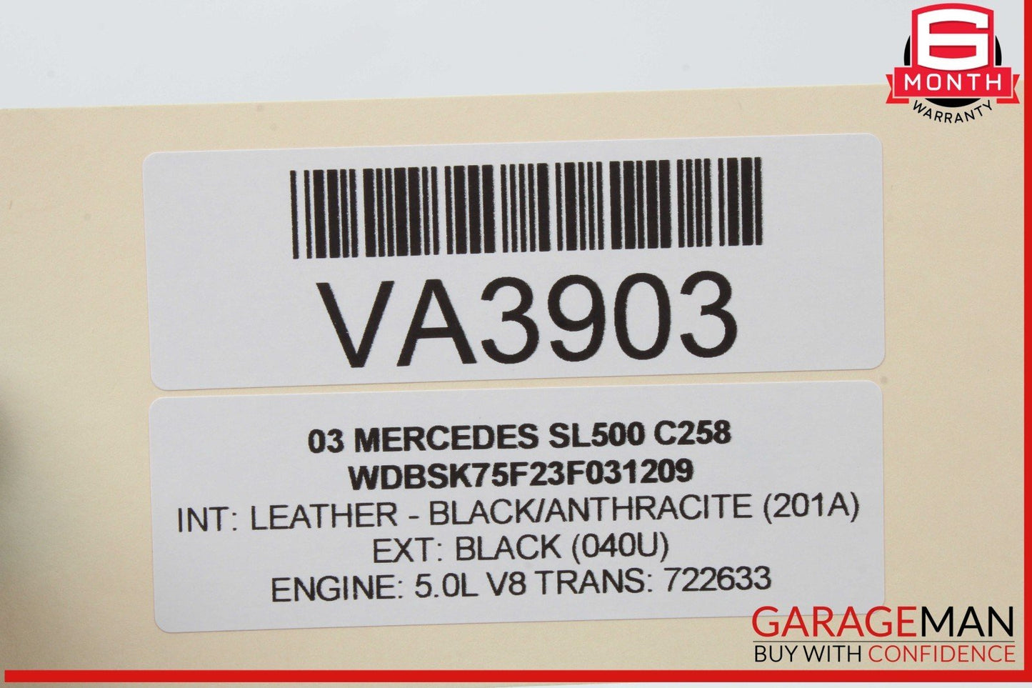 03-12 Mercedes R230 SL500 SL55 AMG Front Left Door Control Module 2308203526 OEM
