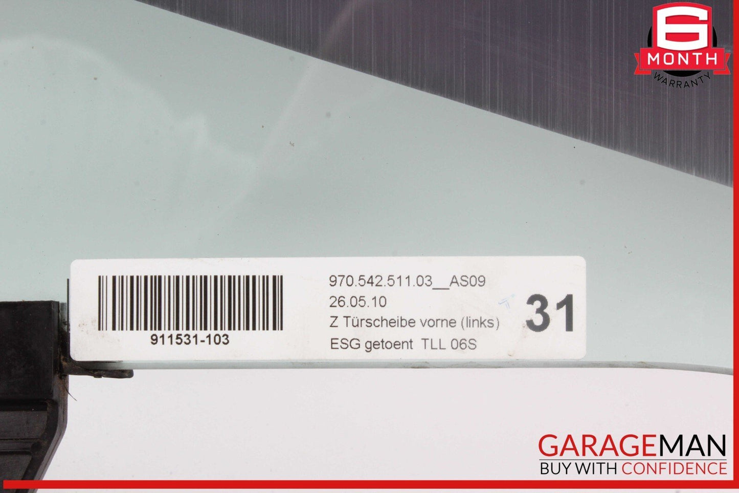 10-16 Porsche Panamera 970 Front Left Driver Side Door Window Glass OEM