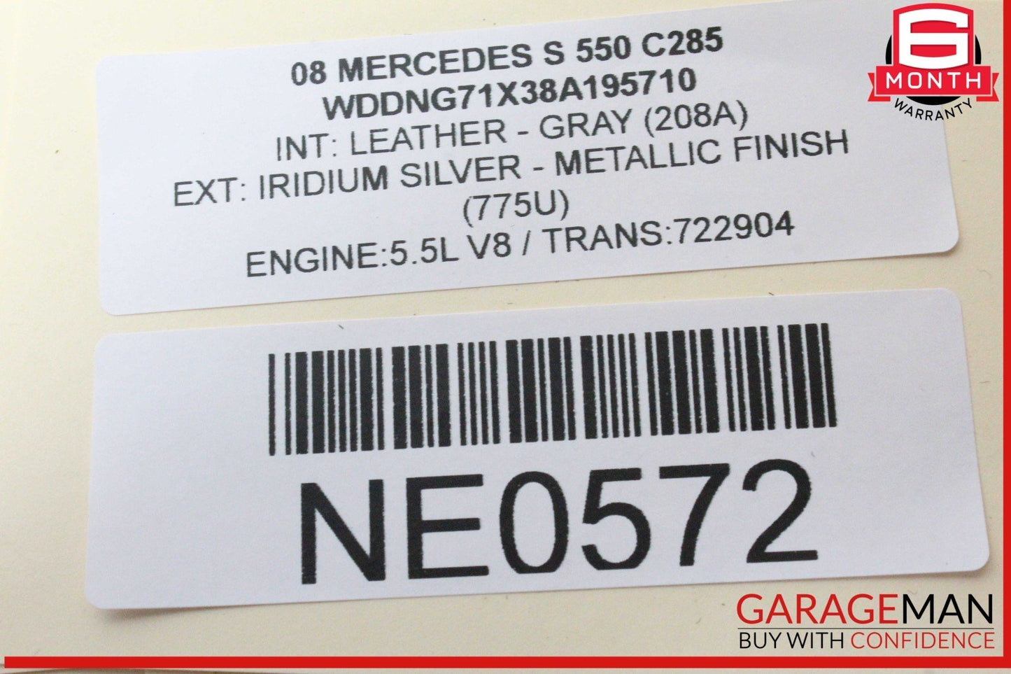 07-09 Mercedes W221 S550 S600 Interior Rear View Mirror 2218110007 OEM