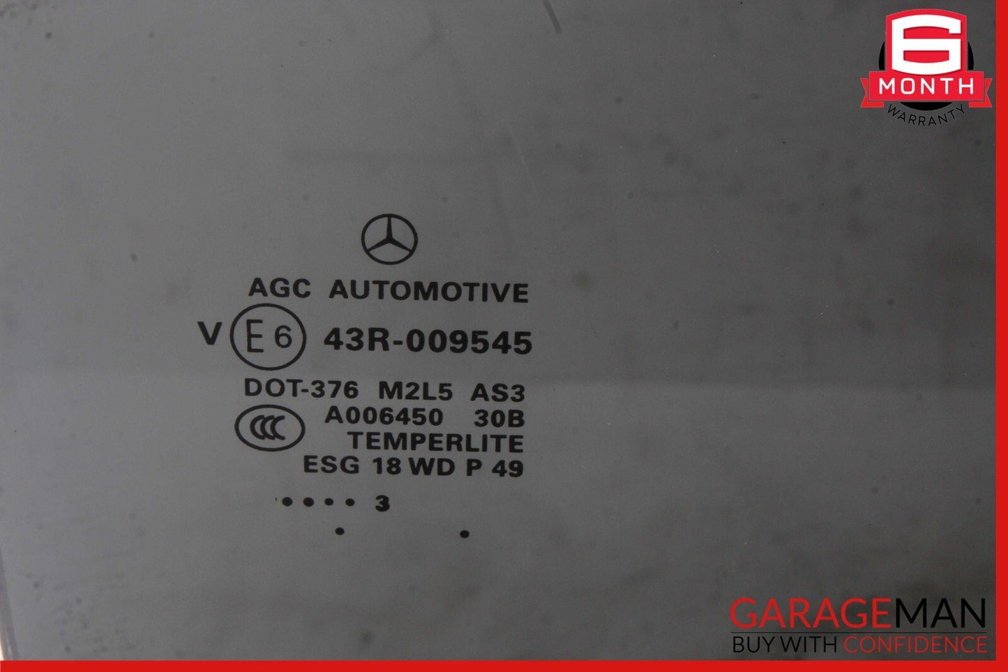 13-19 Mercedes X166 GL450 GLS550 Rear Right Side Door Window Glass Tinted OEM