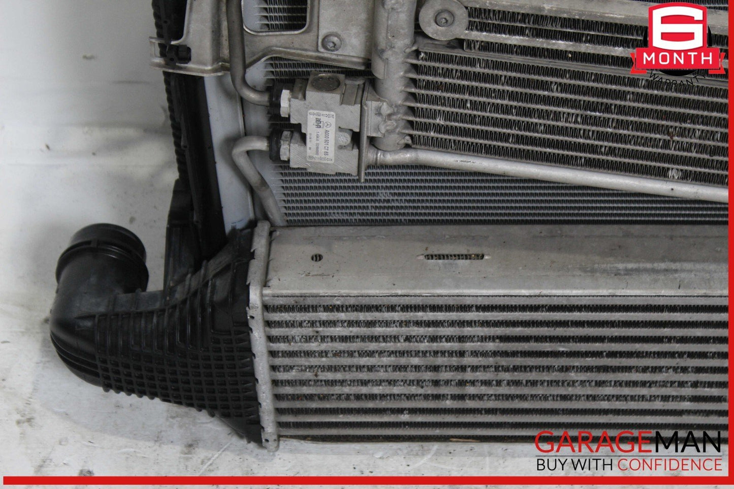 11-13 Mercedes W212 E350 Engine Motor Cooling Radiator AC A/C Condenser Assembly