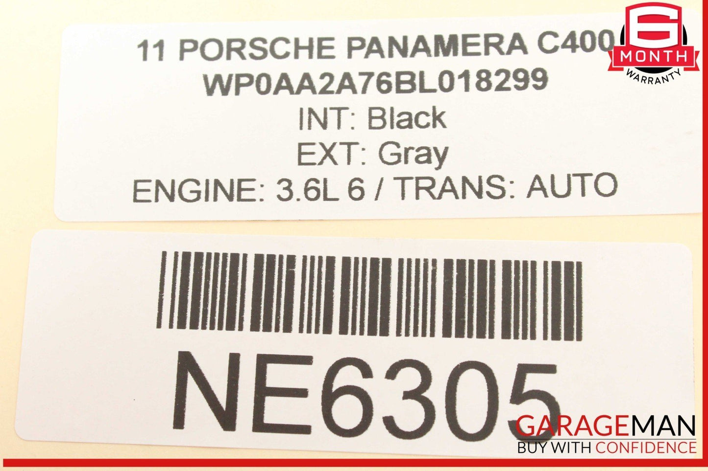 10-16 Porsche Panamera 970 Front Left Driver Side Exterior Door Handle Gray OEM