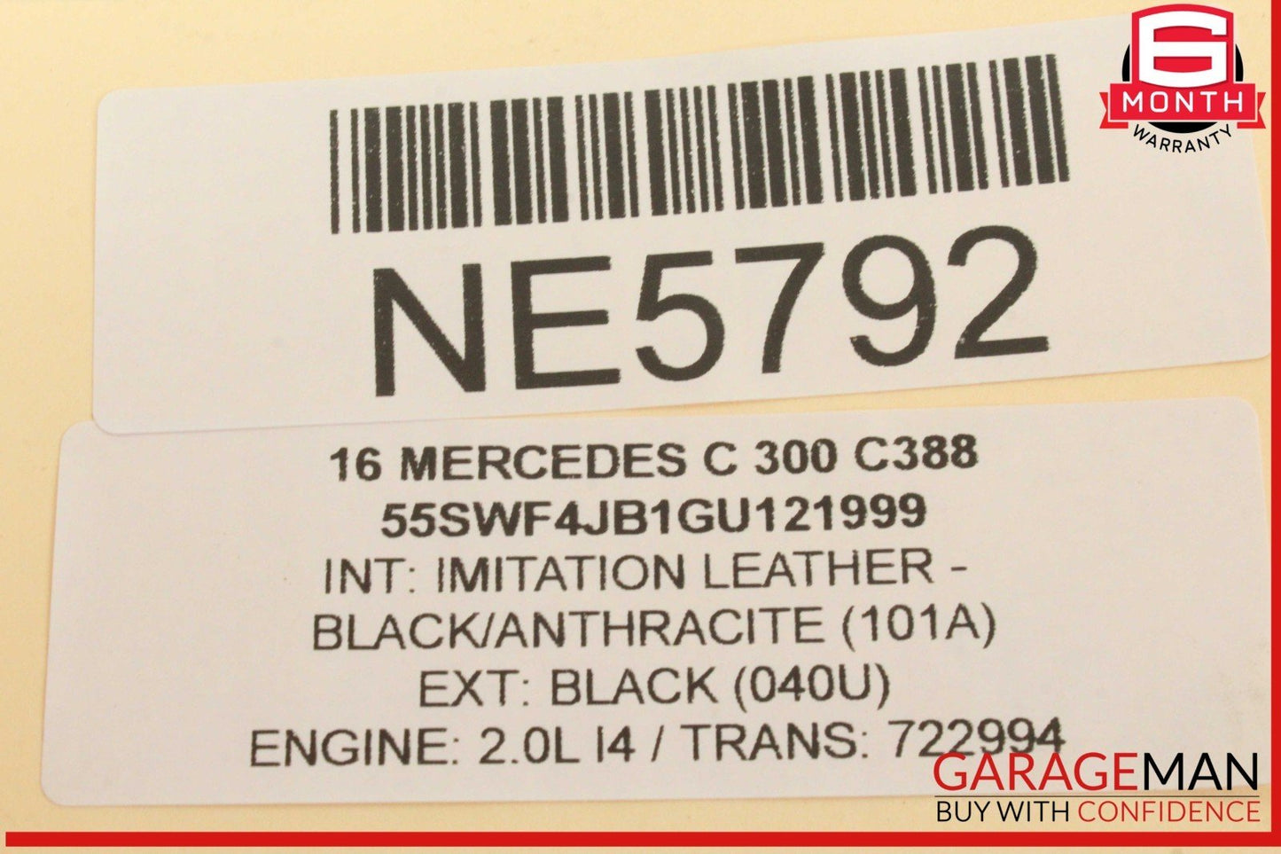 15-18 Mercedes W205 C300 Front Right Passenger Side Bumper Cover Grille OEM
