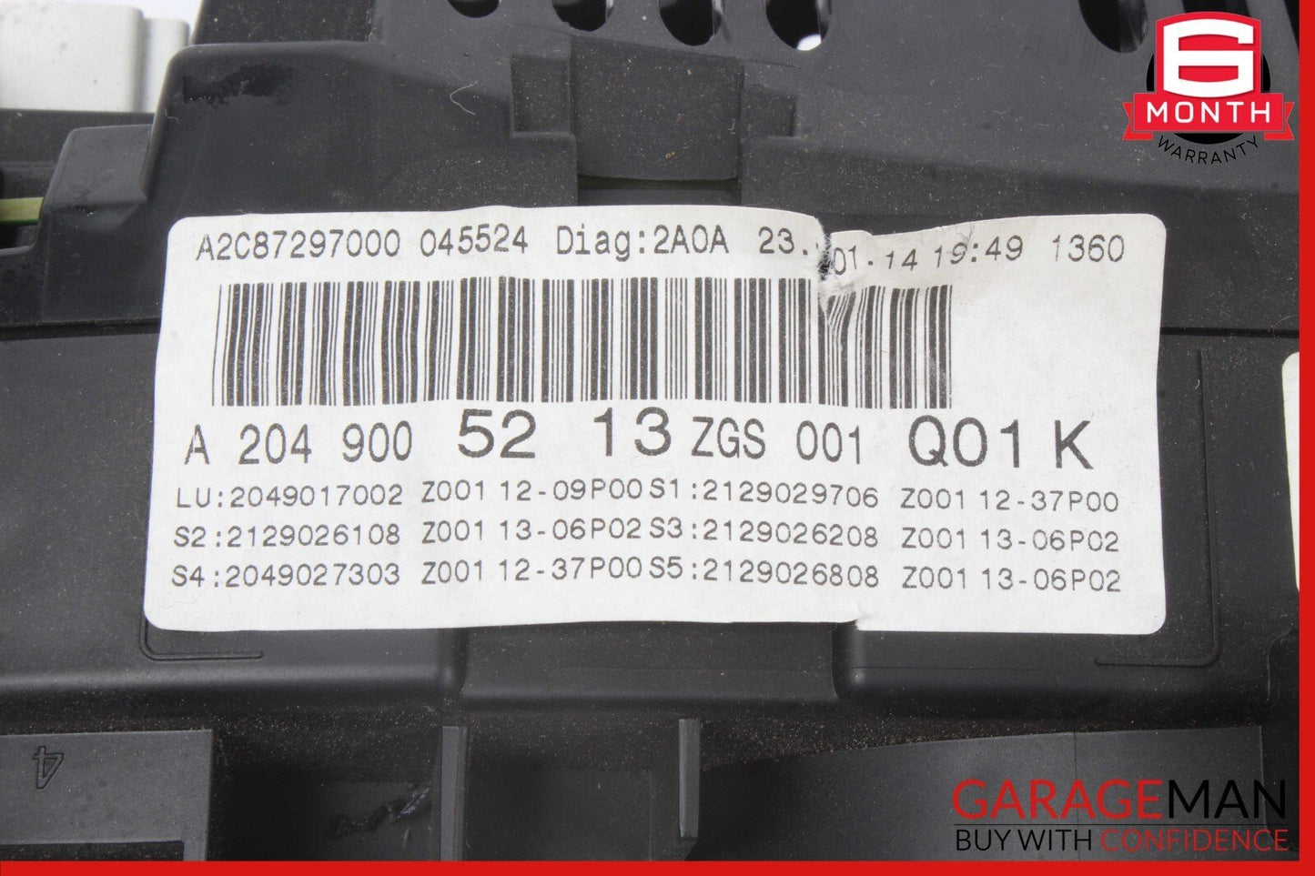 12-14 Mercedes W204 C250 C300 Instrument Speedometer Cluster 2049004309 OEM