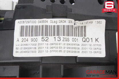 12-14 Mercedes W204 C250 C300 Instrument Speedometer Cluster 2049004309 OEM