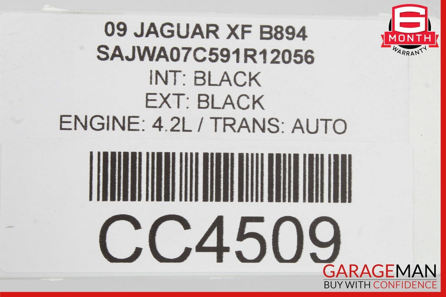 09-15 Jaguar XF Left Driver Side Rocker Panel Skirt Black OEM