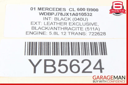00-06 Mercedes W215 CL600 Front Right / Left Seat Head Rest Headrest Black