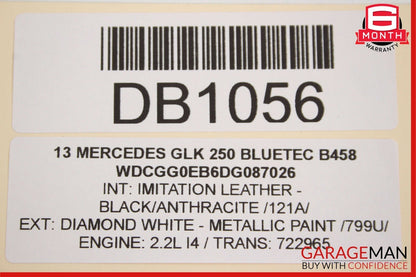 10-15 Mercedes X204 GLK250 Front Right Side Interior Door Panel Assembly Black