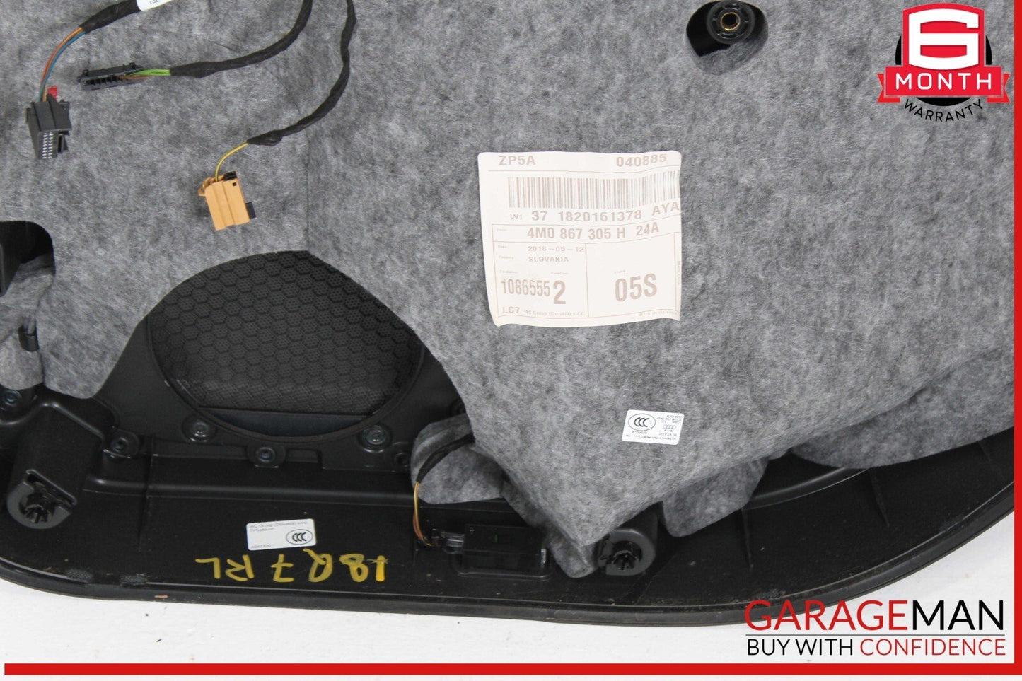17-19 Audi Q7 Rear Left Driver Side Interior Door Panel Trim OEM
