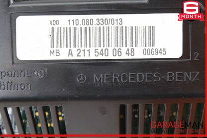 07-09 Mercedes W211 E550 E350 Speedometer Instrument Cluster 2115400648 OEM