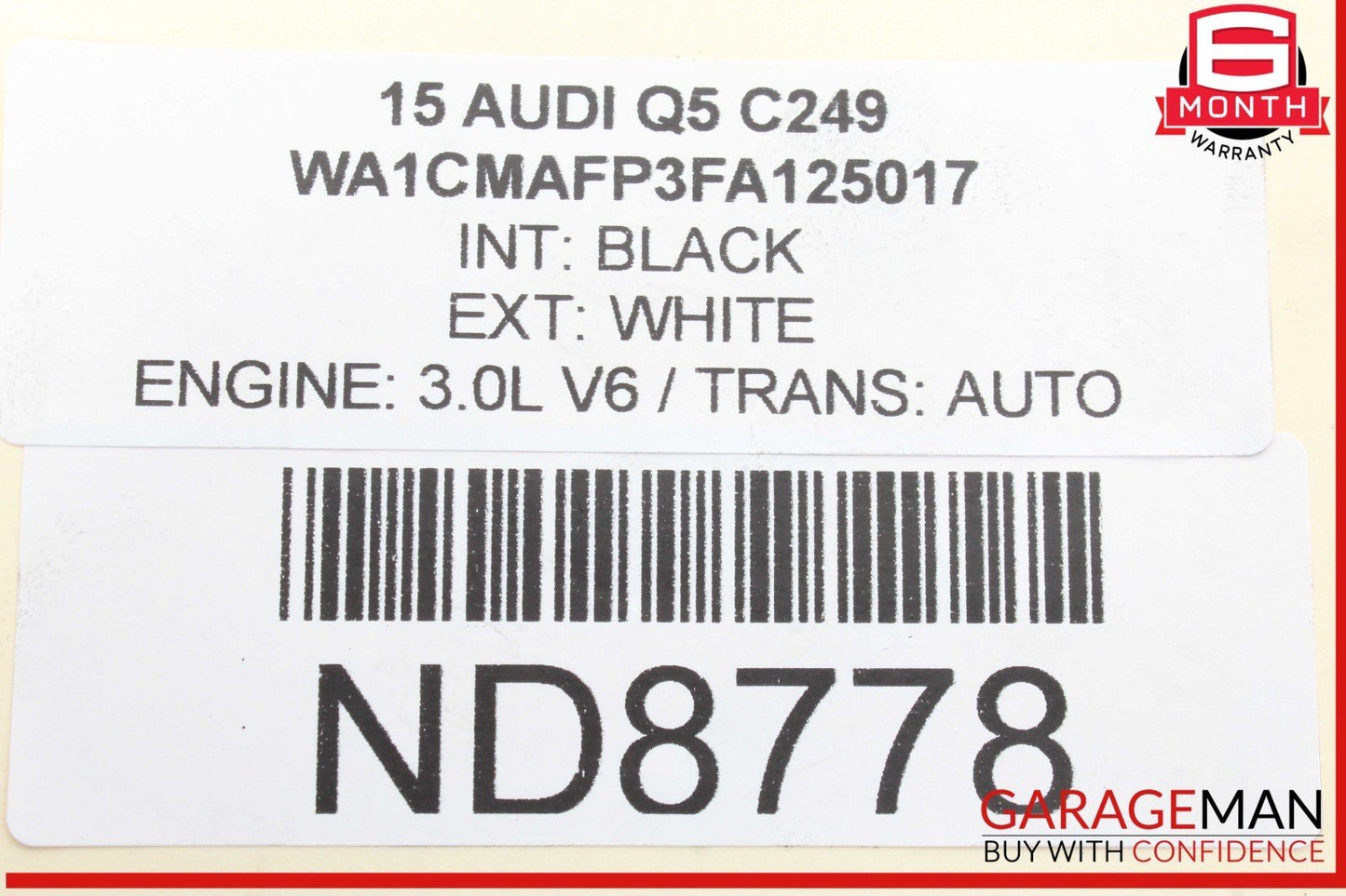 13-17 Audi Q5 Engine Turbocharger Turbo Charger 6NW009550 OEM