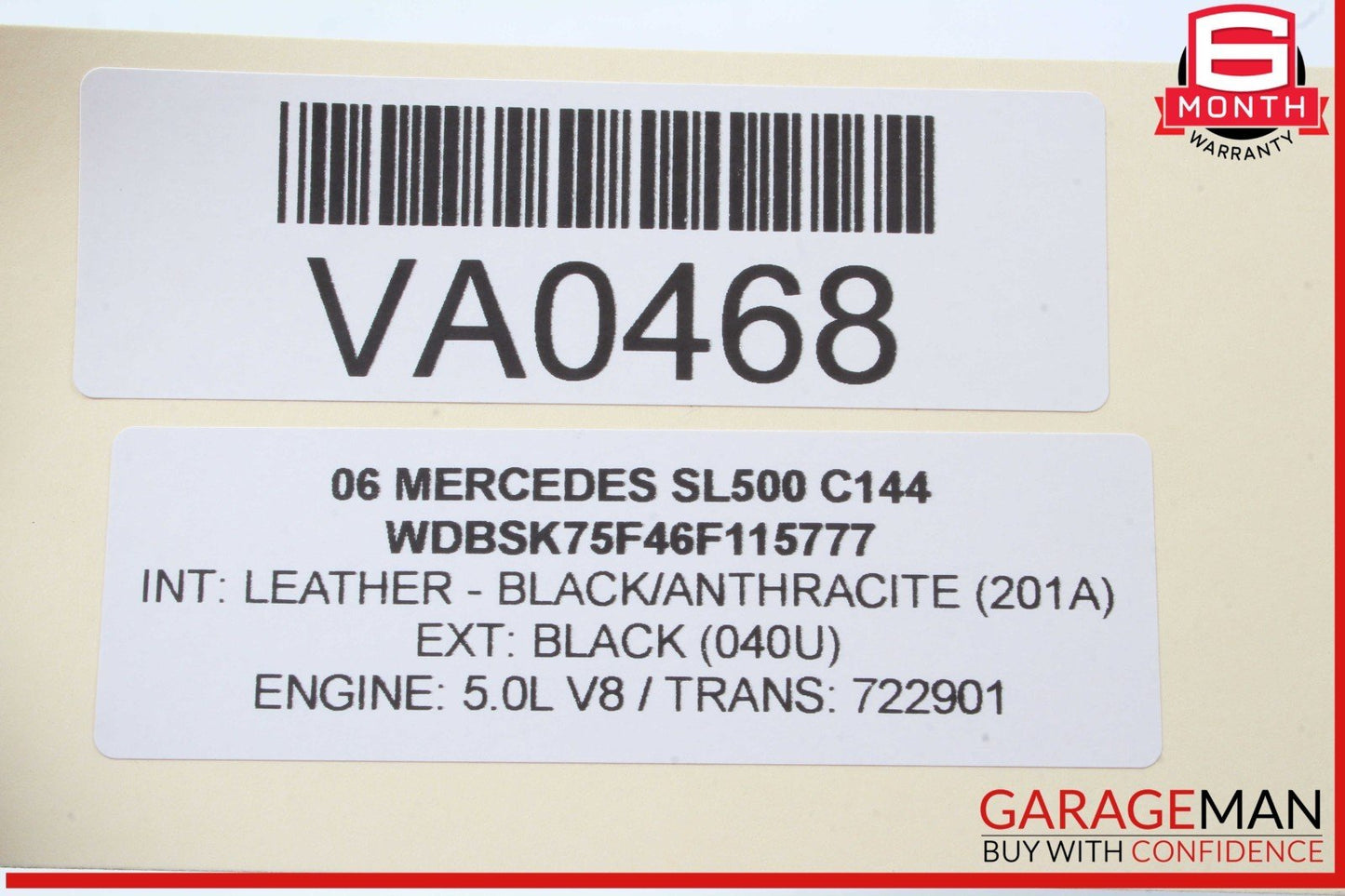 03-06 Mercedes R230 SL500 SL55 AMG Door Keyless Go Entry Antenna Module OEM