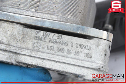 13-15 Mercedes X204 GLK250 Oil Filter Housing Assembly w/ Radiator Bracket OEM