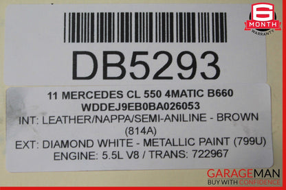 07-14 Mercedes W221 S550 CL550 Front Bumper Reinforcement Impact Bar OEM