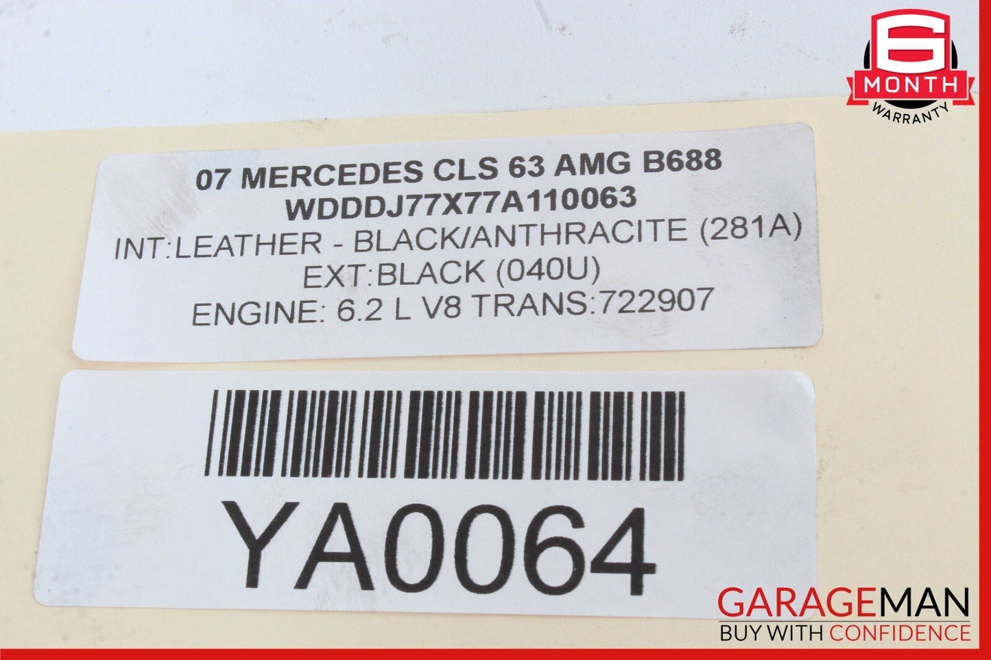 06-11 Mercedes W219 CLS63 AMG Front Left Bumper Reinforcement Headlight Bracket