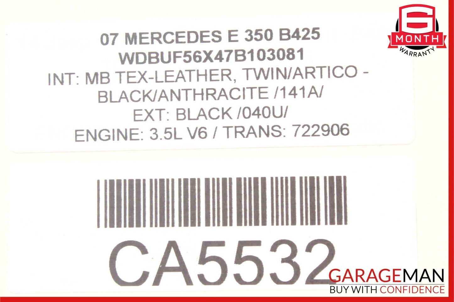 03-09 Mercedes W211 E320 E350 E550 Upper Radiator Support Frame Bracket Bar OEM