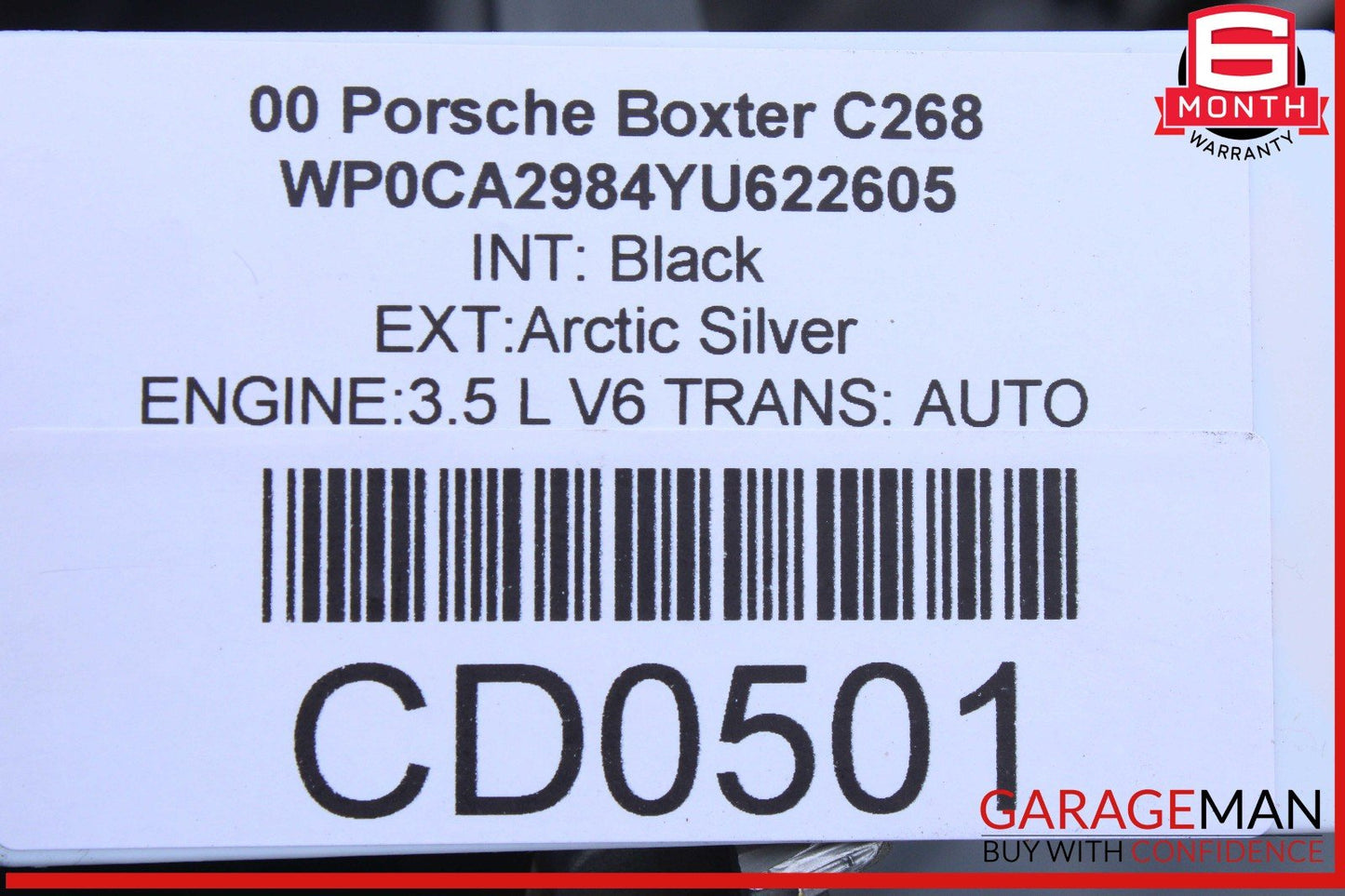 97-02 Porsche Boxster 986 Rear Bumper Cover Arctic Silver OEM