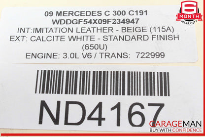 05-13 Mercedes W204 C300 E350 Front Right Engine Timing Chain Cover Plate OEM