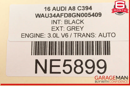 11-18 Audi A8 S8 Rear Left Driver Side Exterior Door Handle Gray 4H0839885 OEM